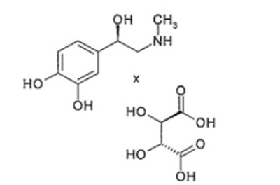 Epinephrine Bitartrate.jpg structural formula - Epinephrine Bitartrate